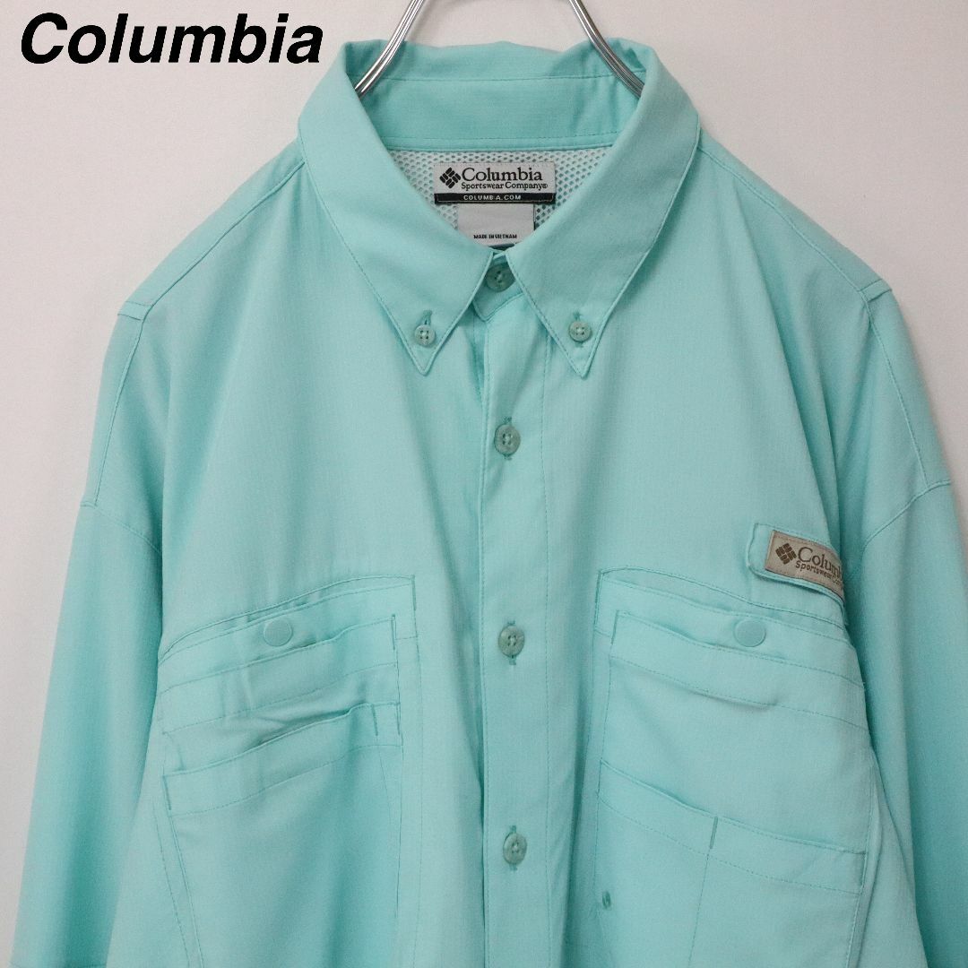 Columbia(コロンビア)の【春カラー】コロンビア PFG／BDシャツ　刺繍　パステルカラー　ペールトーン メンズのトップス(シャツ)の商品写真