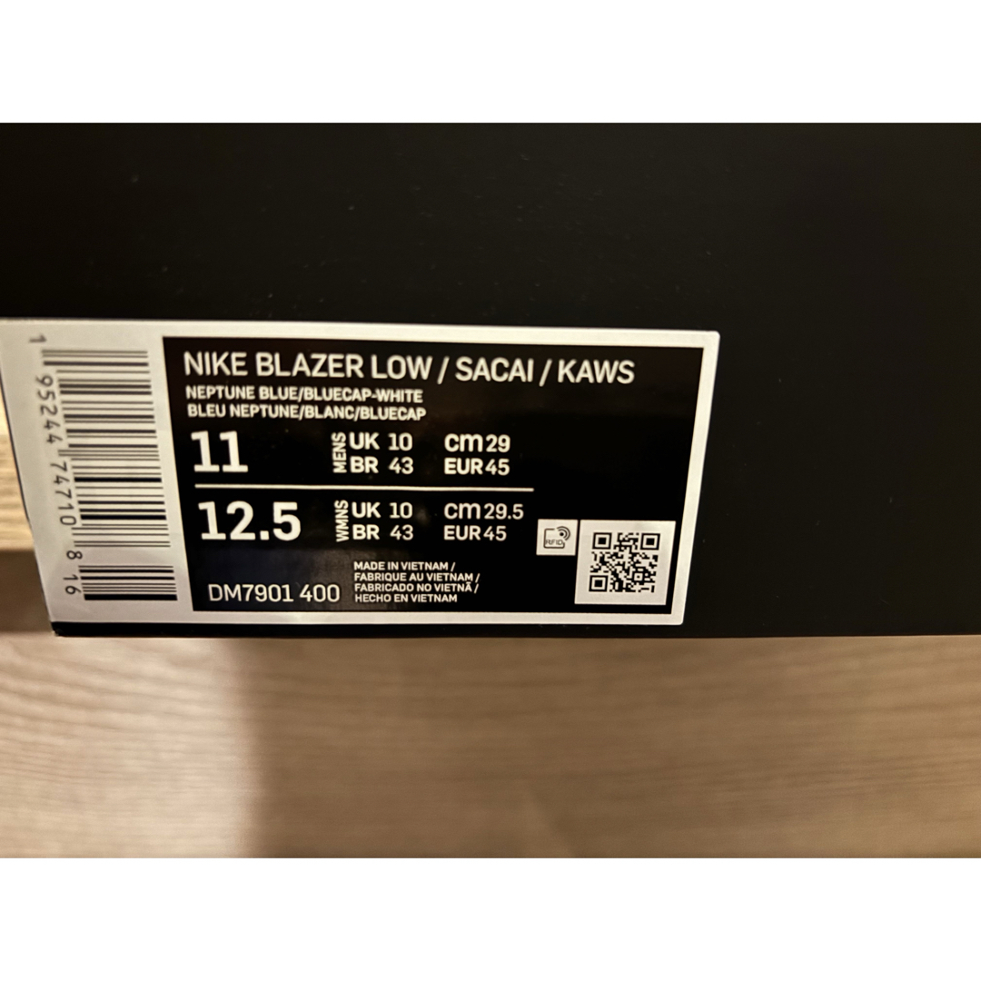 NIKE(ナイキ)のKAWS × sacai × Nike Blazer Low 29cm メンズの靴/シューズ(スニーカー)の商品写真