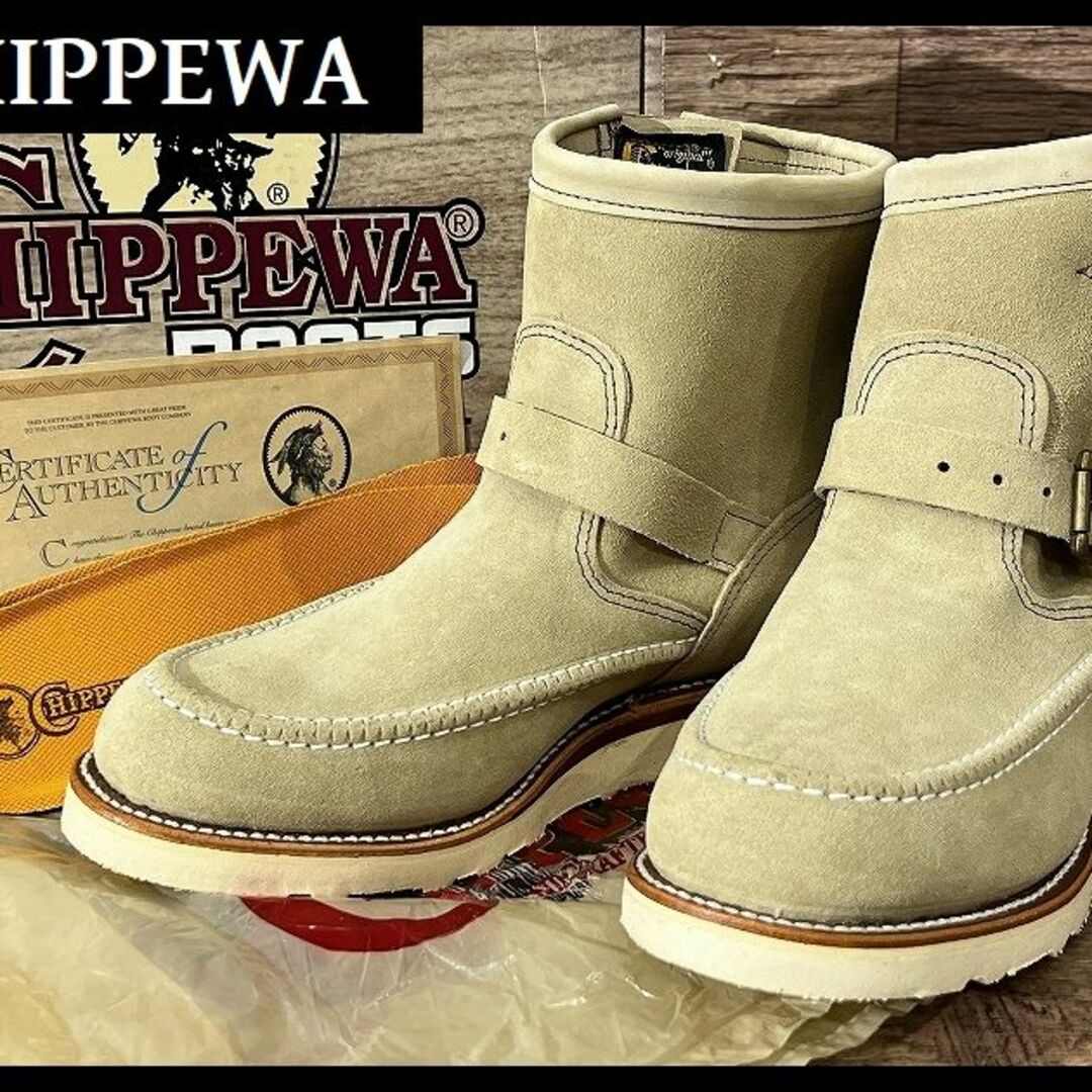 CHIPPEWA(チペワ)の黒タグ 新品 デッド チペワ 97875 スエード ブーツ サンド 27.0 ② メンズの靴/シューズ(ブーツ)の商品写真