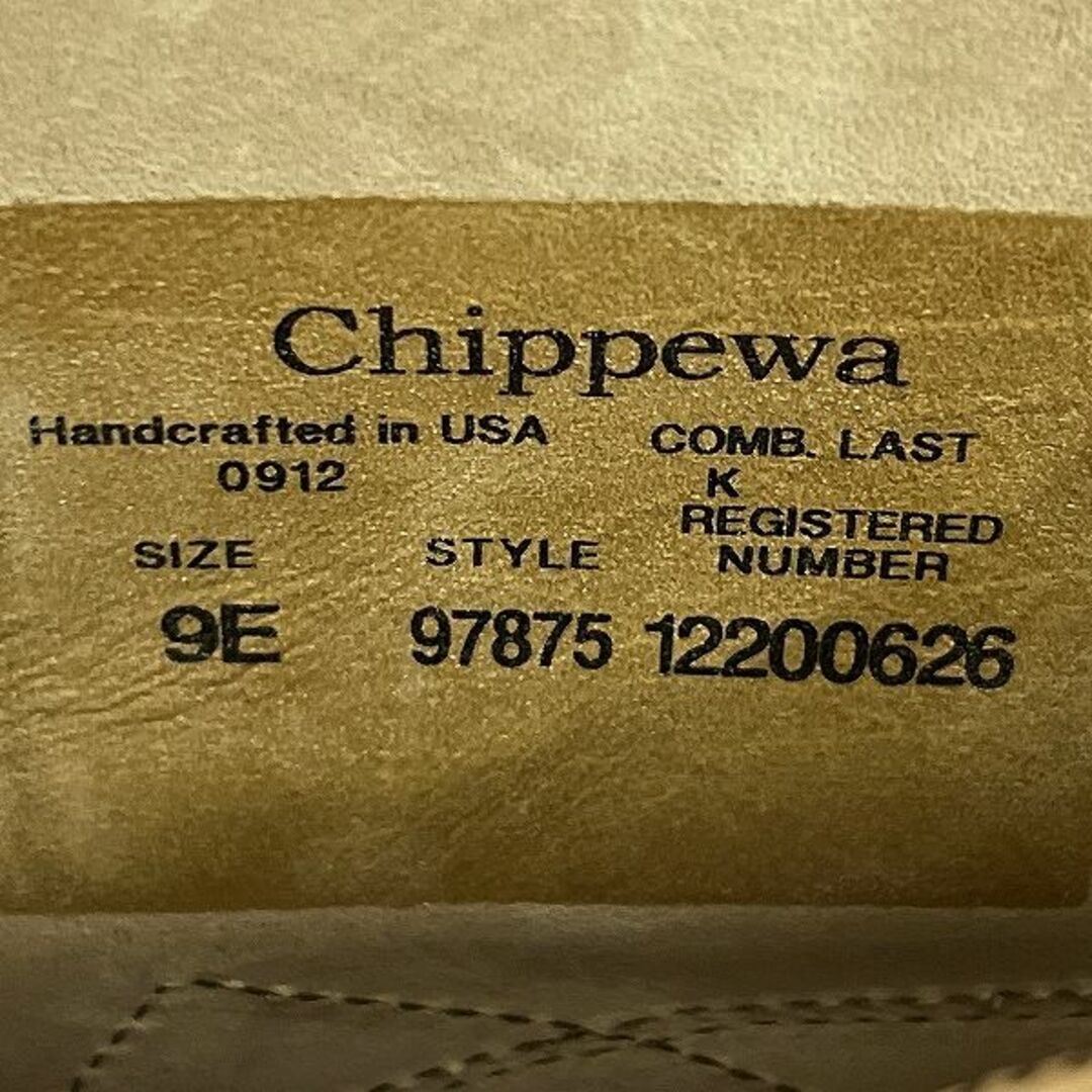 CHIPPEWA(チペワ)の黒タグ 新品 デッド チペワ 97875 スエード ブーツ サンド 27.0 ② メンズの靴/シューズ(ブーツ)の商品写真