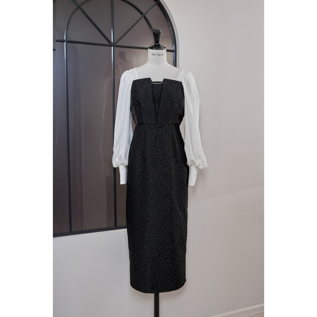 Her lip to - 【新品】Crillon Crystal Pearl Jaquard Dressの Her lip to - 【新品】Crillon Crystal Pearl Jaquard Dressの