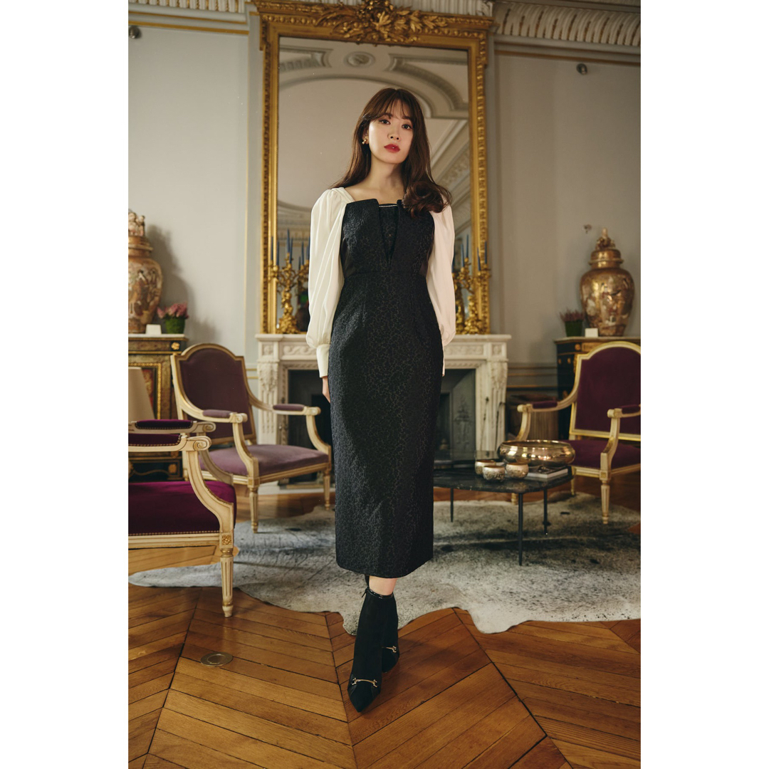 Her lip to - 【新品】Crillon Crystal Pearl Jaquard Dressの Her lip to - 【新品】Crillon Crystal Pearl Jaquard Dressの