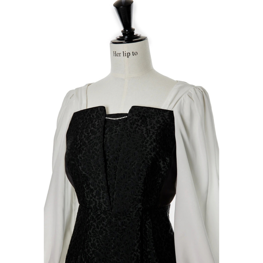 Her lip to - 【新品】Crillon Crystal Pearl Jaquard Dressの Her lip to - 【新品】Crillon Crystal Pearl Jaquard Dressの