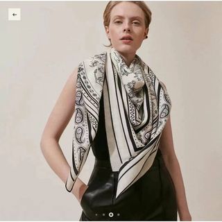 エルメス(Hermes)の希少　新品未使用　エルメス　カシミアシルクスカーフ140(バンダナ/スカーフ)