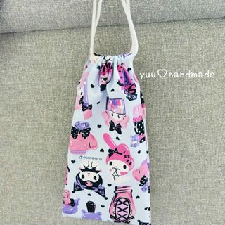 サンリオ(サンリオ)のマイメロ×水色コスメ お箸入れ　ハンドメイド　(バッグ/レッスンバッグ)