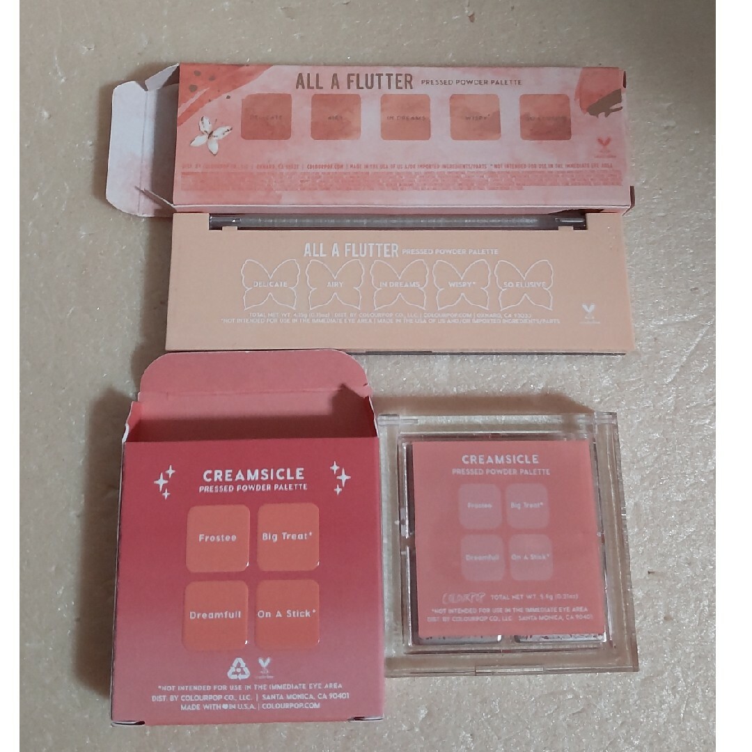 colourpop(カラーポップ)の【未使用※】カラーポップ　アイシャドウAll A FLUTTER＆Cream コスメ/美容のベースメイク/化粧品(アイシャドウ)の商品写真