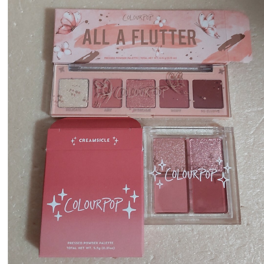 colourpop(カラーポップ)の【未使用※】カラーポップ　アイシャドウAll A FLUTTER＆Cream コスメ/美容のベースメイク/化粧品(アイシャドウ)の商品写真