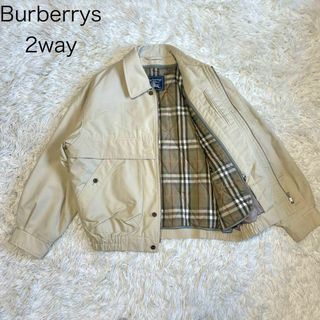 BURBERRY - 【バーバリーズ】2way ブルゾン ベージュ キルティング ノバチェック L