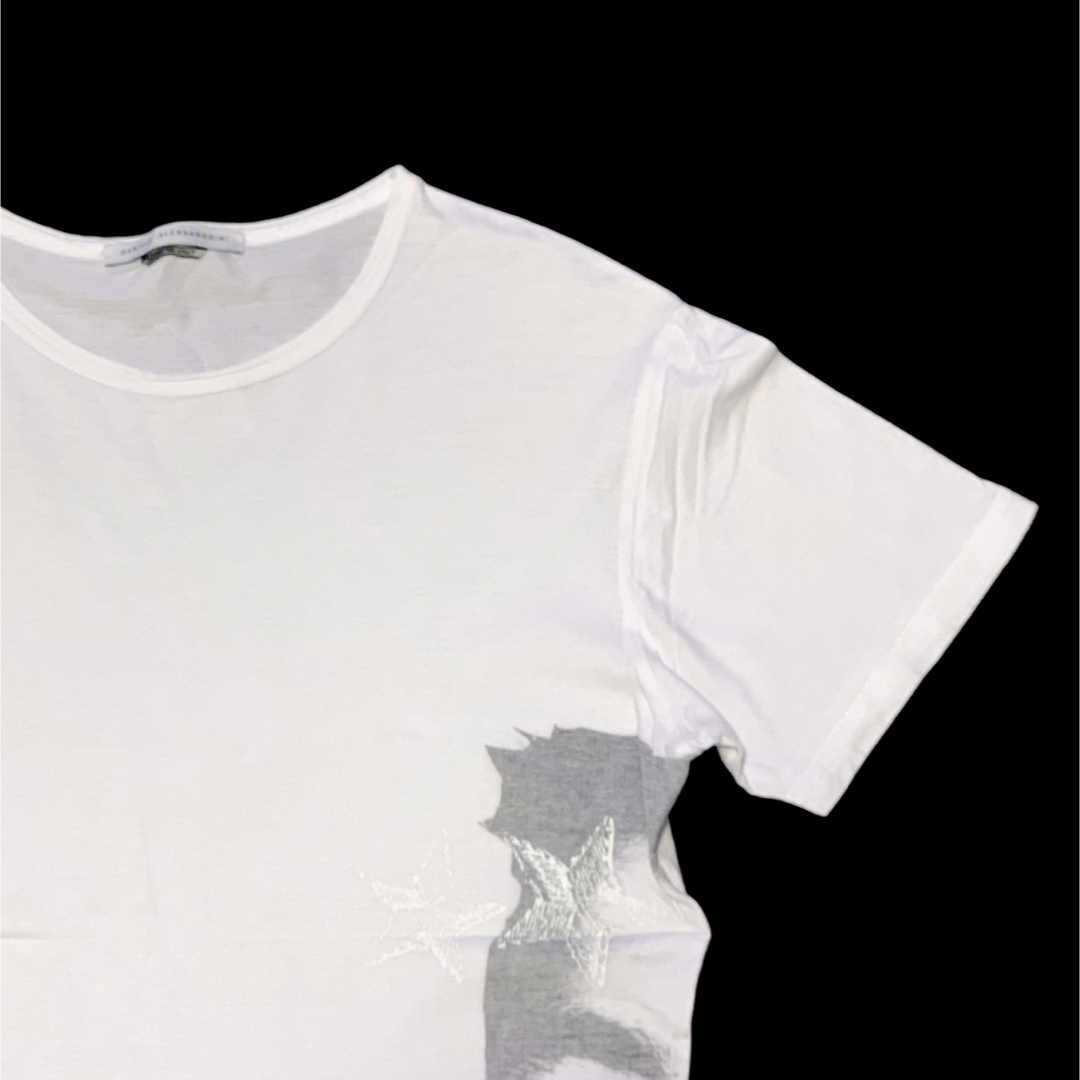 DANIELE ALESSANDRINI(ダニエレアレッサンドリーニ)のダニエレ アレッサンドリーニ　プリント半袖TシャツS ホワイト メンズのトップス(Tシャツ/カットソー(半袖/袖なし))の商品写真