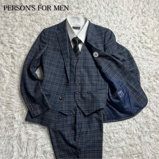 PERSON'S - パーソンズフォーメン　メンズ　スリーピース　スーツ　セットアップ　チェック柄