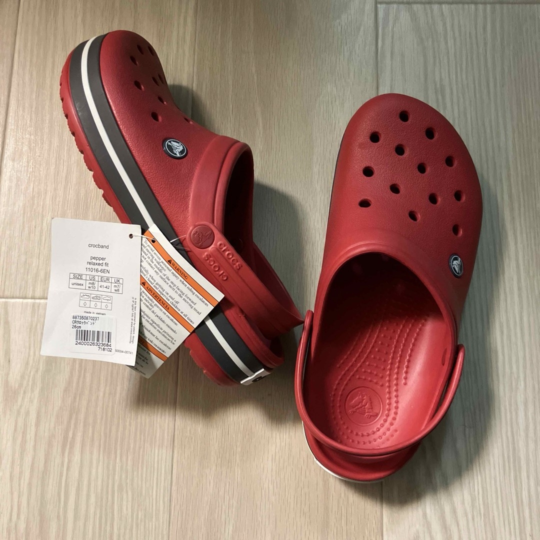 crocs(クロックス)の新品 26cm クロックス クロックバンド レッド メンズの靴/シューズ(サンダル)の商品写真