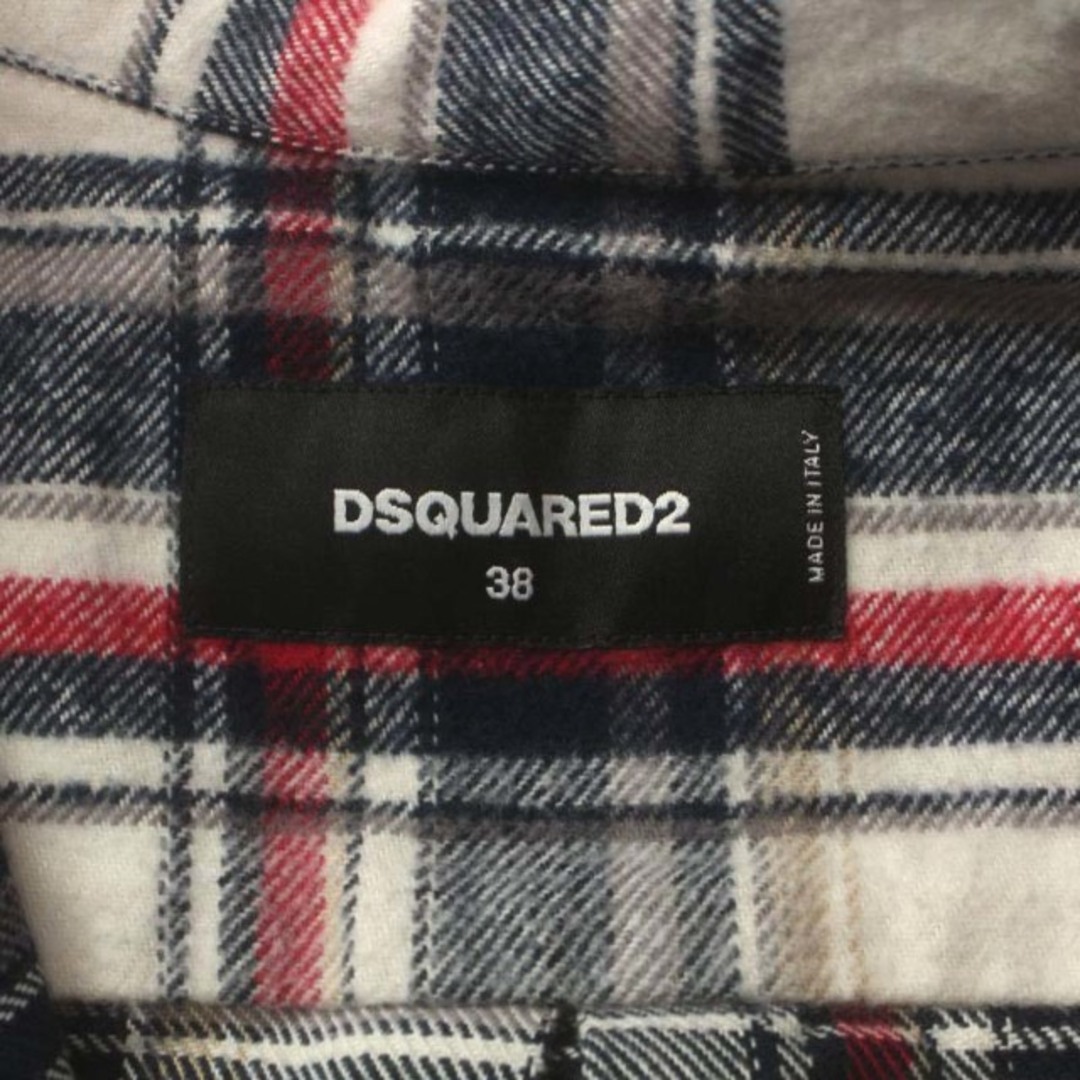 DSQUARED2(ディースクエアード)のディースクエアード 17AW ヘビーフランネルシャツ オーバーサイズ 38 M レディースのトップス(シャツ/ブラウス(半袖/袖なし))の商品写真