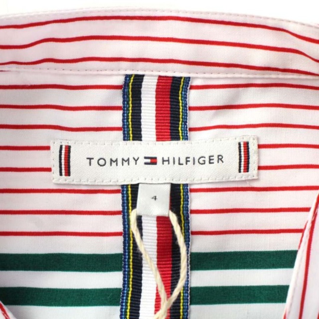 TOMMY HILFIGER(トミーヒルフィガー)のトミーヒルフィガー シャツワンピース 七分袖 ストライプ柄 4 S マルチカラー レディースのワンピース(ロングワンピース/マキシワンピース)の商品写真