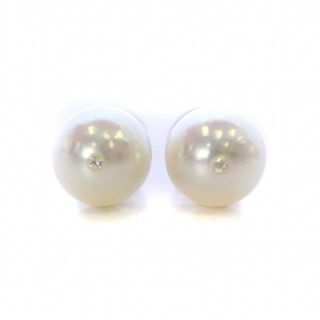 パール 本真珠 ピアス K18WG Wロックキャッチ 8mm ホワイトゴールド