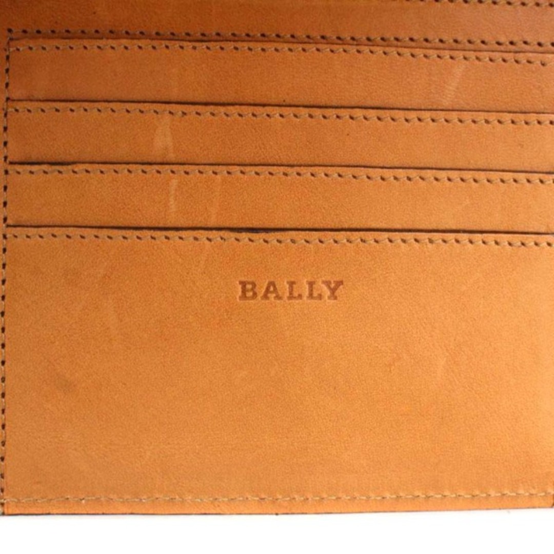 Bally(バリー)のバリー BALLY 長財布 三つ折り レザー エンボス加工 ロゴ 総柄 茶色 レディースのファッション小物(財布)の商品写真