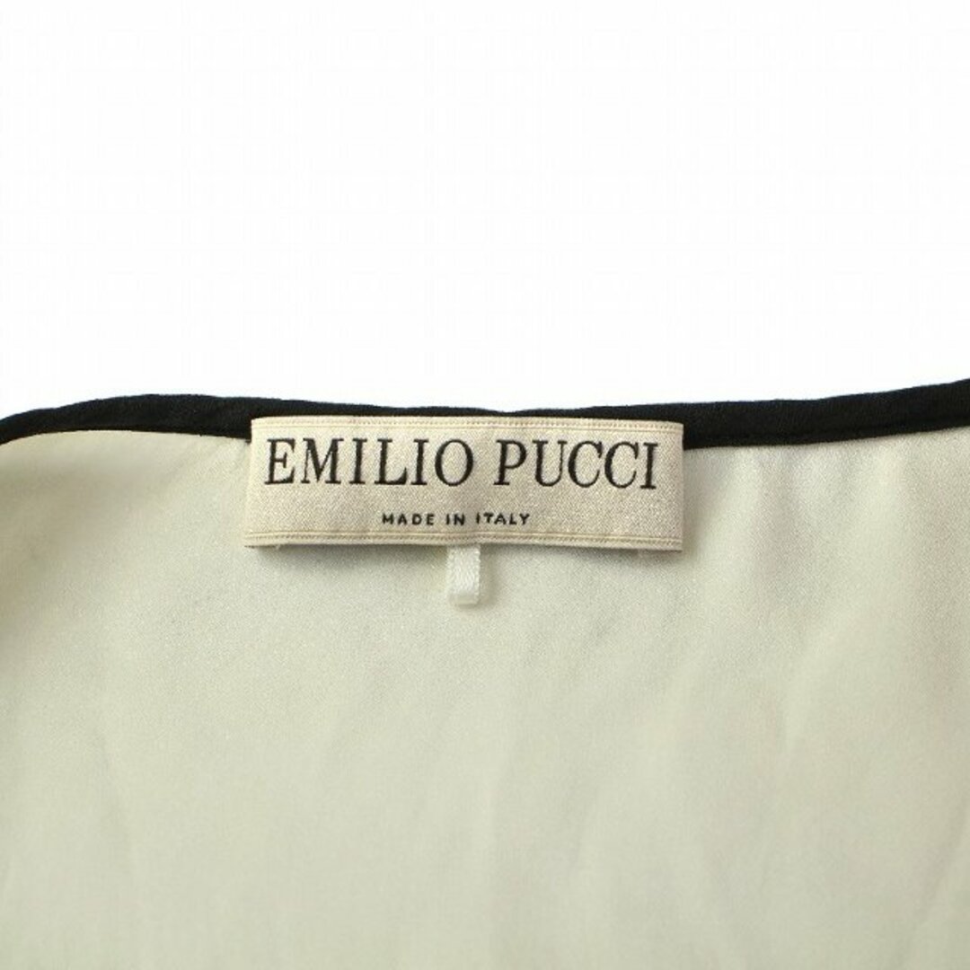 EMILIO PUCCI(エミリオプッチ)のエミリオプッチ シアー シャツ ブラウス 長袖 リボン 絹 シルク 40 S レディースのトップス(シャツ/ブラウス(長袖/七分))の商品写真