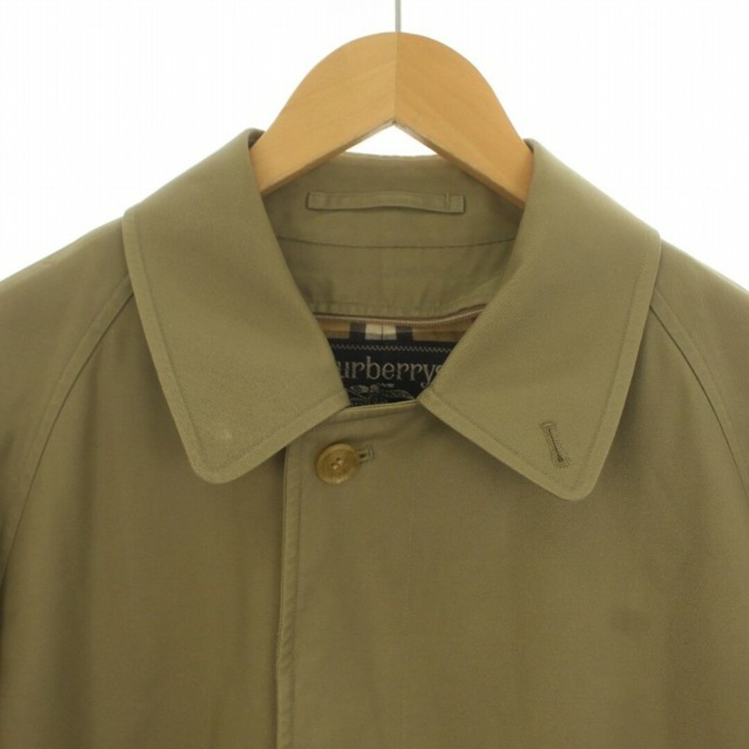 Burberrys バルマカーン ステンカラー コート 裏地ノバチェック カーキ メンズのジャケット/アウター(ステンカラーコート)の商品写真