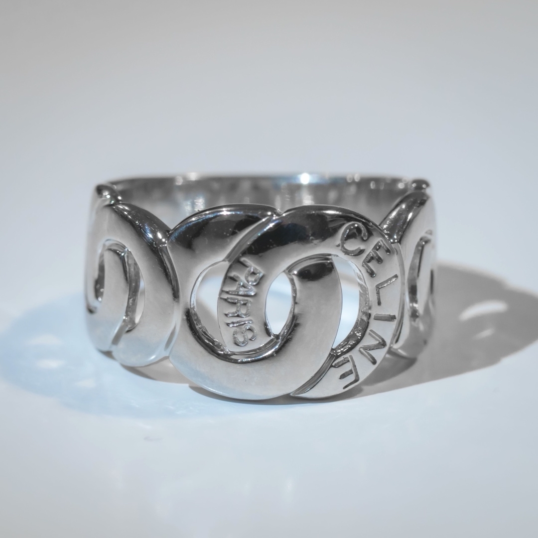 celine(セリーヌ)のCELINE セリーヌ ダブルサークル リング・指輪 プラチナPT900 レディースのアクセサリー(リング(指輪))の商品写真