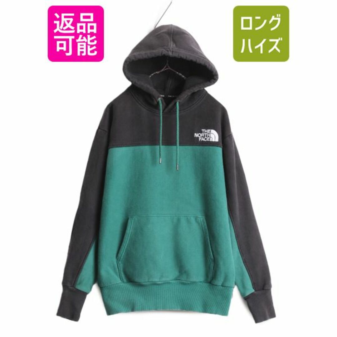 THE NORTH FACE(ザノースフェイス)のノースフェイス 2トーン スウェット フード パーカー メンズ L 程 / 古着 The North Face プルオーバー 裏起毛 ヘビーウェイト トレーナー  メンズのトップス(パーカー)の商品写真