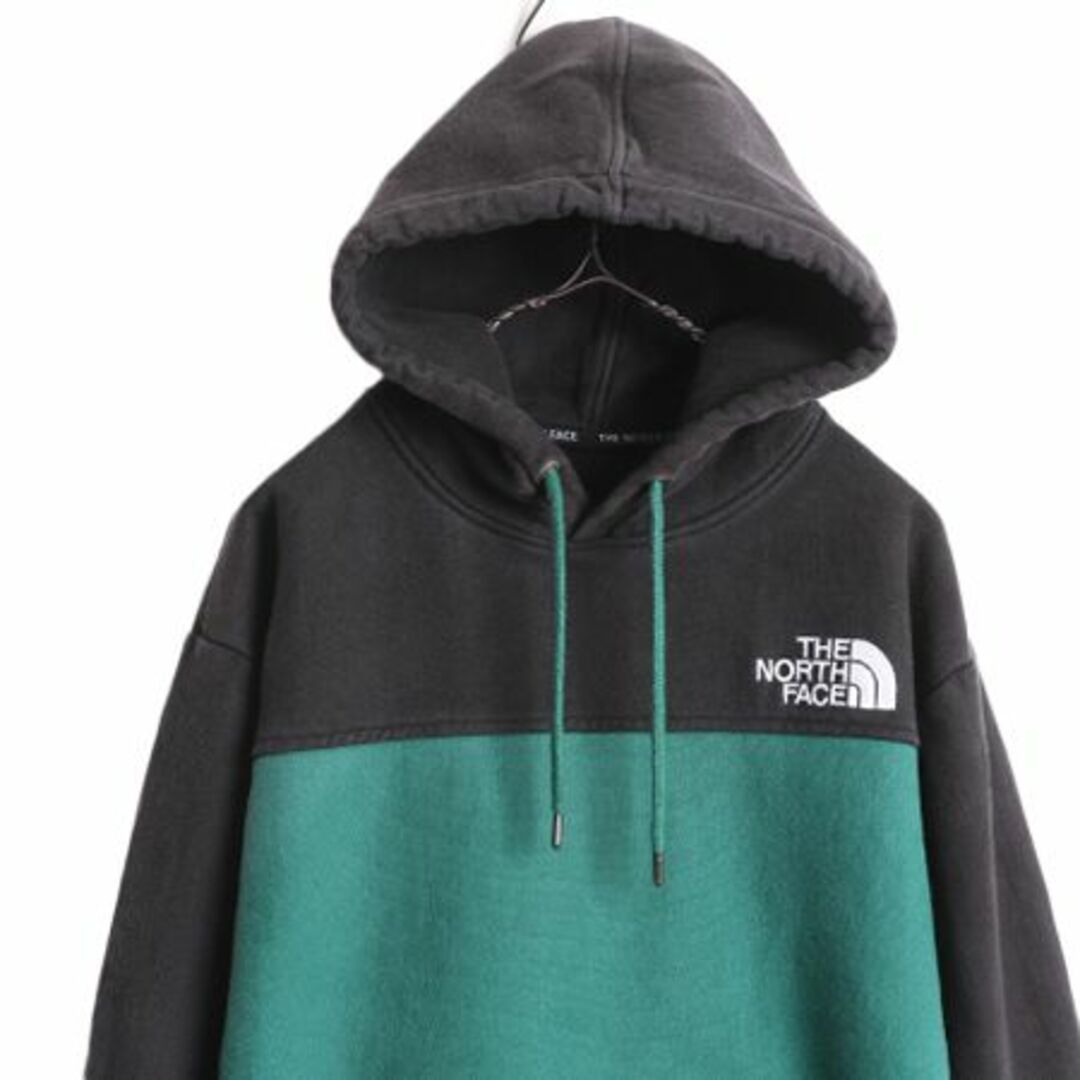 THE NORTH FACE(ザノースフェイス)のノースフェイス 2トーン スウェット フード パーカー メンズ L 程 / 古着 The North Face プルオーバー 裏起毛 ヘビーウェイト トレーナー  メンズのトップス(パーカー)の商品写真