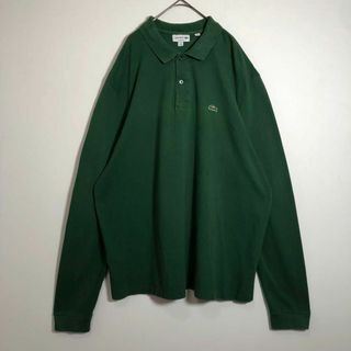 ラコステ(LACOSTE)のLACOSTEラコステ　刺繍ロゴ　長袖　ポロシャツ(ポロシャツ)