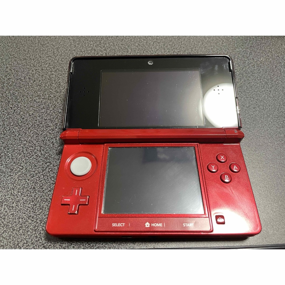 ニンテンドー3DS(ニンテンドー3DS)の【部品新品替え済】キャプチャー機能付きNINTENDO 3DS レッド 偽トロ  エンタメ/ホビーのゲームソフト/ゲーム機本体(携帯用ゲーム機本体)の商品写真