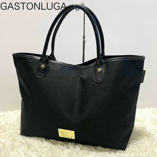 GastonLuga CLASSY - 【GASTONLUGA】大容量 トートバッグ A4収納可 黒 キャンバス レザー