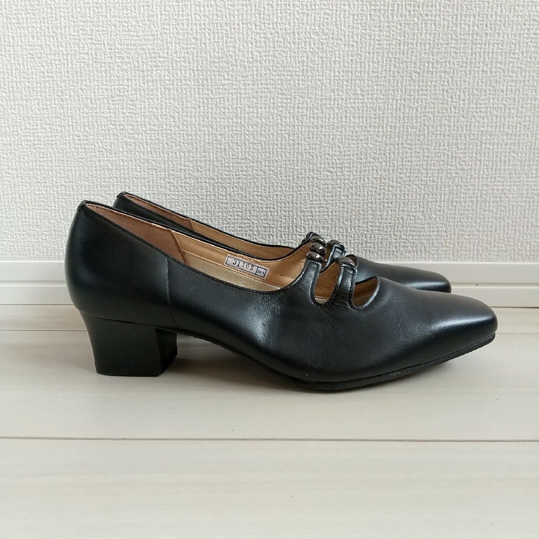 （278）Mrs Mercury ブラック パンプス（24.5cm） レディースの靴/シューズ(ハイヒール/パンプス)の商品写真