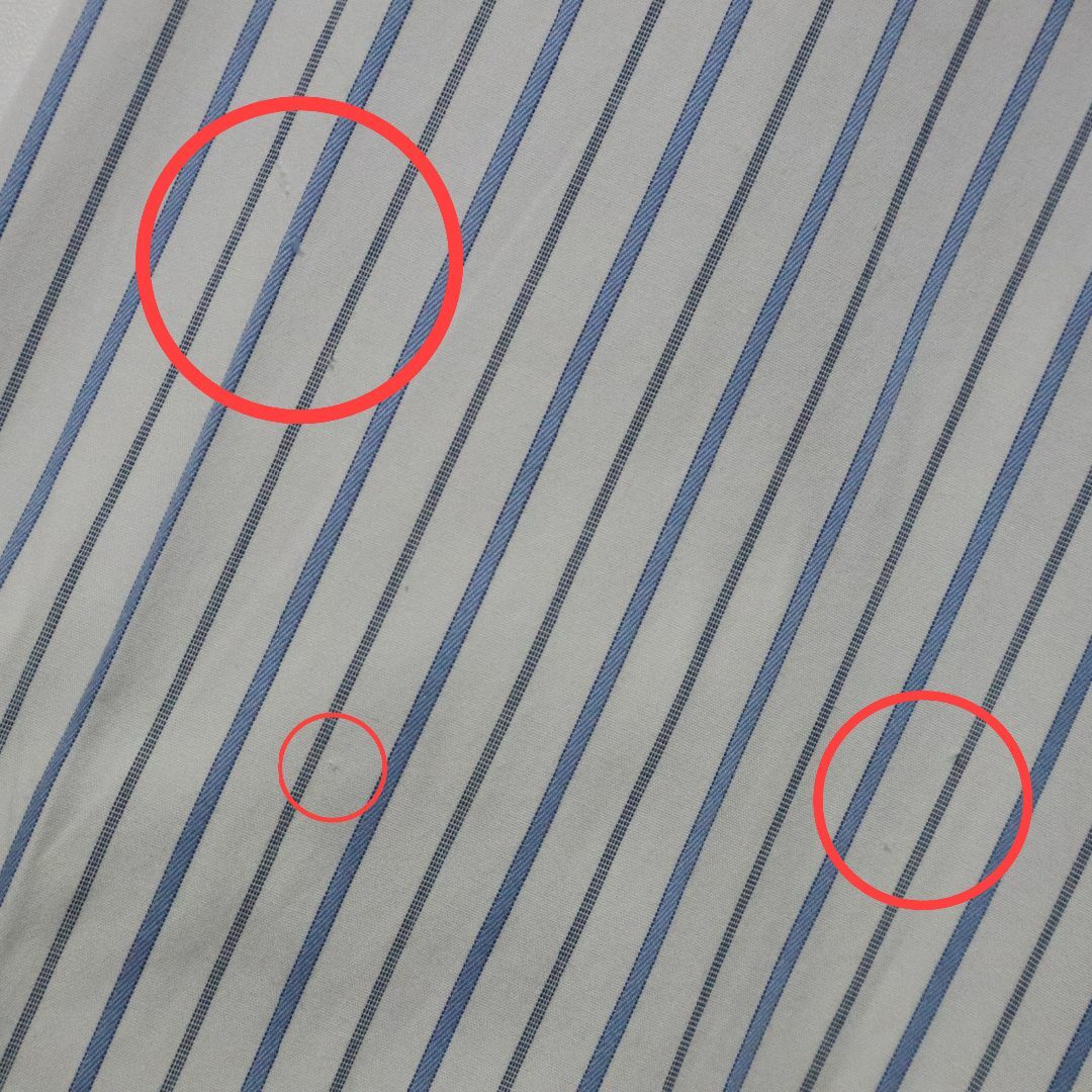TOMMY HILFIGER(トミーヒルフィガー)の【XLサイズ】トミーヒルフィガー／ストライプシャツ　刺繍ロゴ　白×ライトブルー メンズのトップス(シャツ)の商品写真