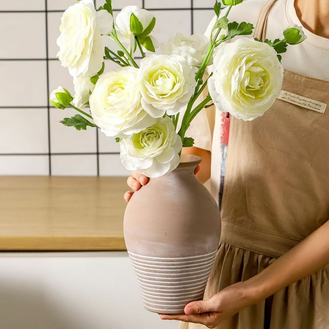 花瓶 ボヘミアンセラミック花瓶 おしゃれ 大きい花瓶 パストラルスタイル  インテリア/住まい/日用品のインテリア小物(花瓶)の商品写真