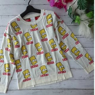 シンプソン(SIMPSON)の美品！THESIMPSONSBART☆プリントカラフル☆オシャレニットセーター(ニット/セーター)