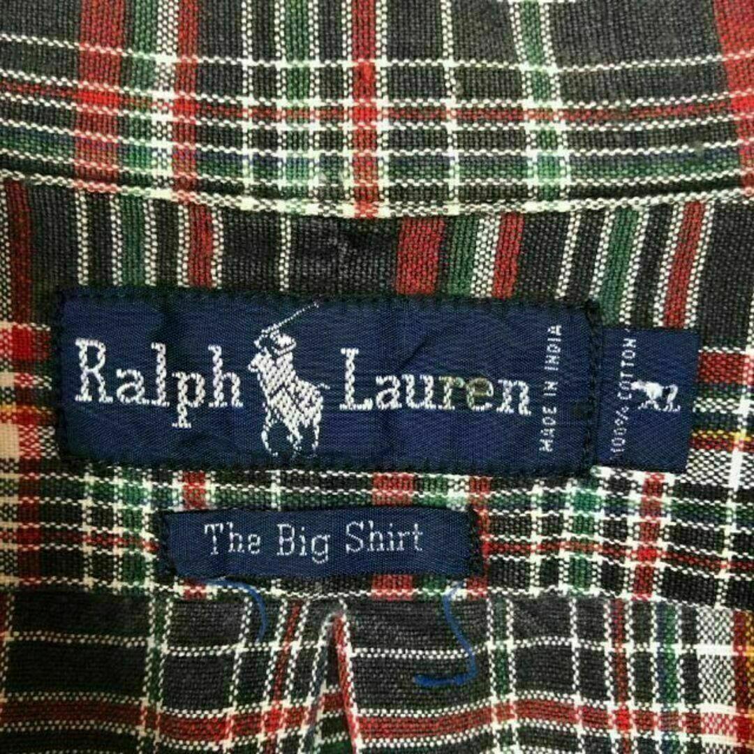 Ralph Lauren(ラルフローレン)のj71 90s US古着 ラルフローレン ノーカラー 長袖シャツ メンズのトップス(シャツ)の商品写真