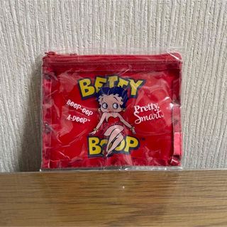 ベティブープ(Betty Boop)のBettyBoop ベティーブープ クリアポーチ ガチャガチャ 赤色(キャラクターグッズ)