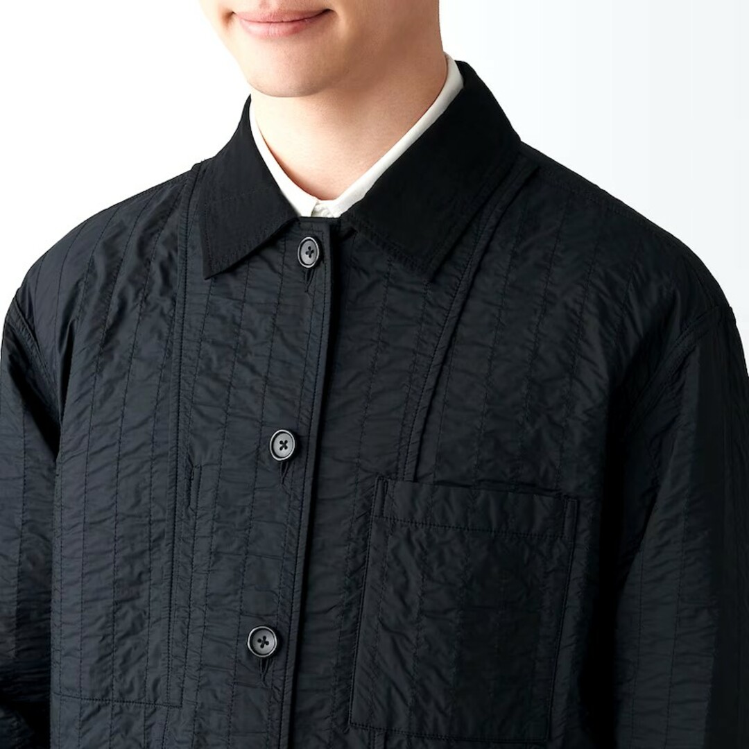 MUJI (無印良品)(ムジルシリョウヒン)の無印 ムジルシ リバーシブルキルトジャケットブラック メンズのジャケット/アウター(その他)の商品写真