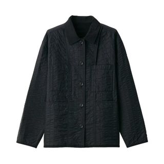 MUJI (無印良品) - 無印 ムジルシ リバーシブルキルトジャケットブラック