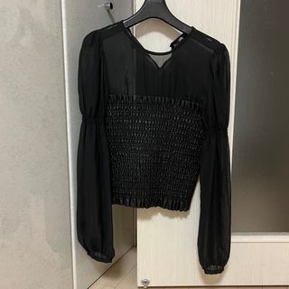 ザラ(ZARA)のZARA シースルー レザー トップス(シャツ/ブラウス(長袖/七分))