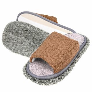 【色: ブラウン Lサイズ】Kind Slipper 掃除専門のプロも推薦 ルー(その他)