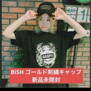 BiSH 5Gツアー　ゴールド刺繍キャップ　新品　フリーサイズ　 5G帽子(アイドルグッズ)