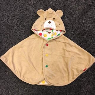 ミキハウス(mikihouse)の【ミキハウス】美品！クマフード ポンチョ 【Hot Biscuits】(ジャケット/コート)