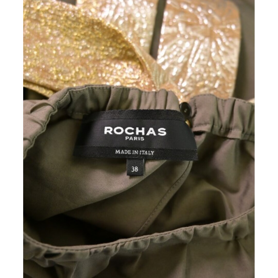 ROCHAS(ロシャス)のROCHAS ロシャス ワンピース 38(S位) カーキ 【古着】【中古】 レディースのワンピース(ひざ丈ワンピース)の商品写真