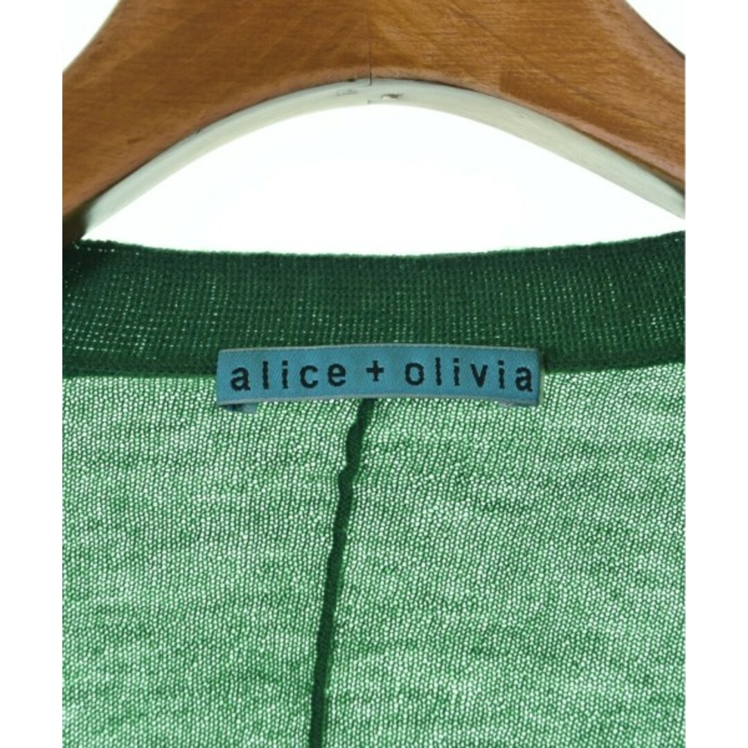 Alice+Olivia(アリスアンドオリビア)のalice+olivia アリスアンドオリビア カーディガン F 緑 【古着】【中古】 レディースのトップス(カーディガン)の商品写真