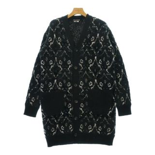 ジュンヤワタナベ(JUNYA WATANABE)のJUNYA WATANABE カーディガン M グレーx白x黒(総柄) 【古着】【中古】(カーディガン)