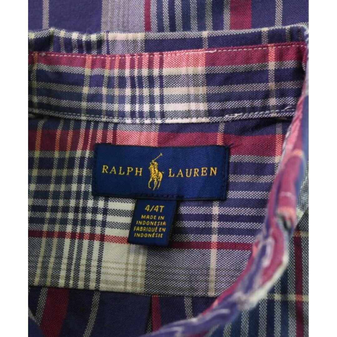 POLO RALPH LAUREN(ポロラルフローレン)のPolo Ralph Lauren シャツ 100 紫x赤x白等(チェック) 【古着】【中古】 キッズ/ベビー/マタニティのキッズ服女の子用(90cm~)(ブラウス)の商品写真