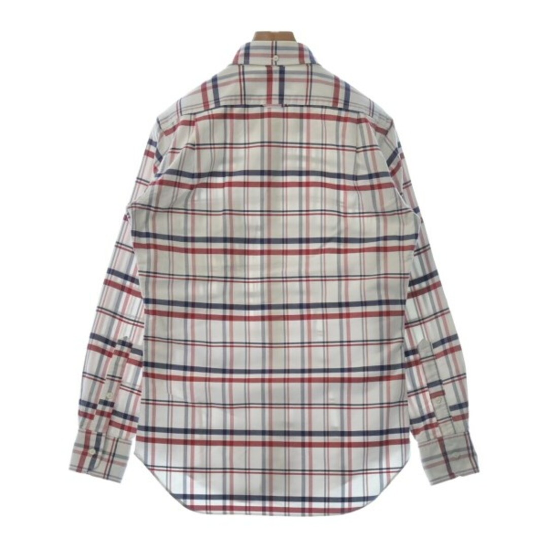 THOM BROWNE(トムブラウン)のTHOM BROWNE カジュアルシャツ 2(M位) 白x赤x青(チェック) 【古着】【中古】 メンズのトップス(シャツ)の商品写真