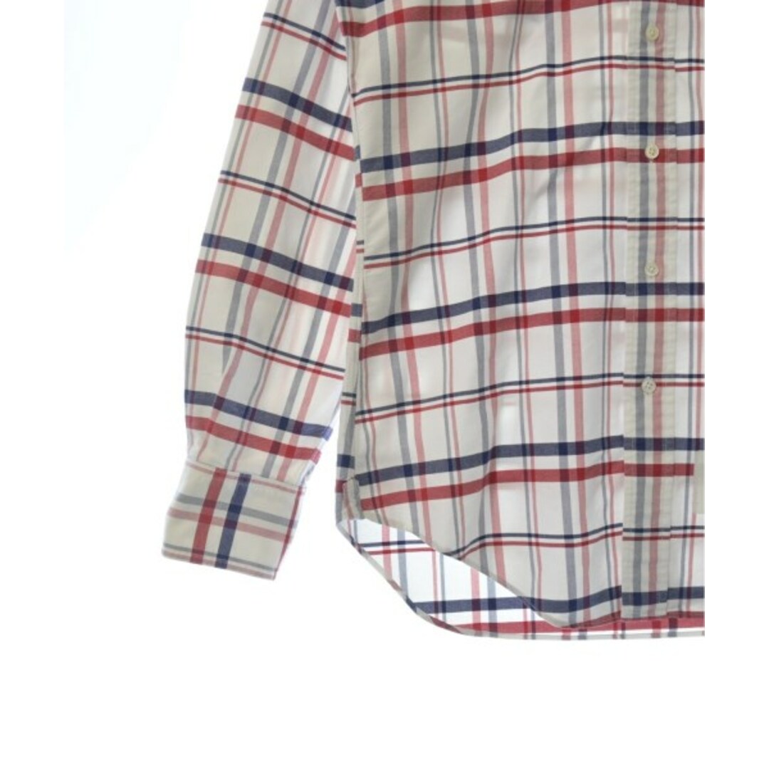 THOM BROWNE(トムブラウン)のTHOM BROWNE カジュアルシャツ 2(M位) 白x赤x青(チェック) 【古着】【中古】 メンズのトップス(シャツ)の商品写真