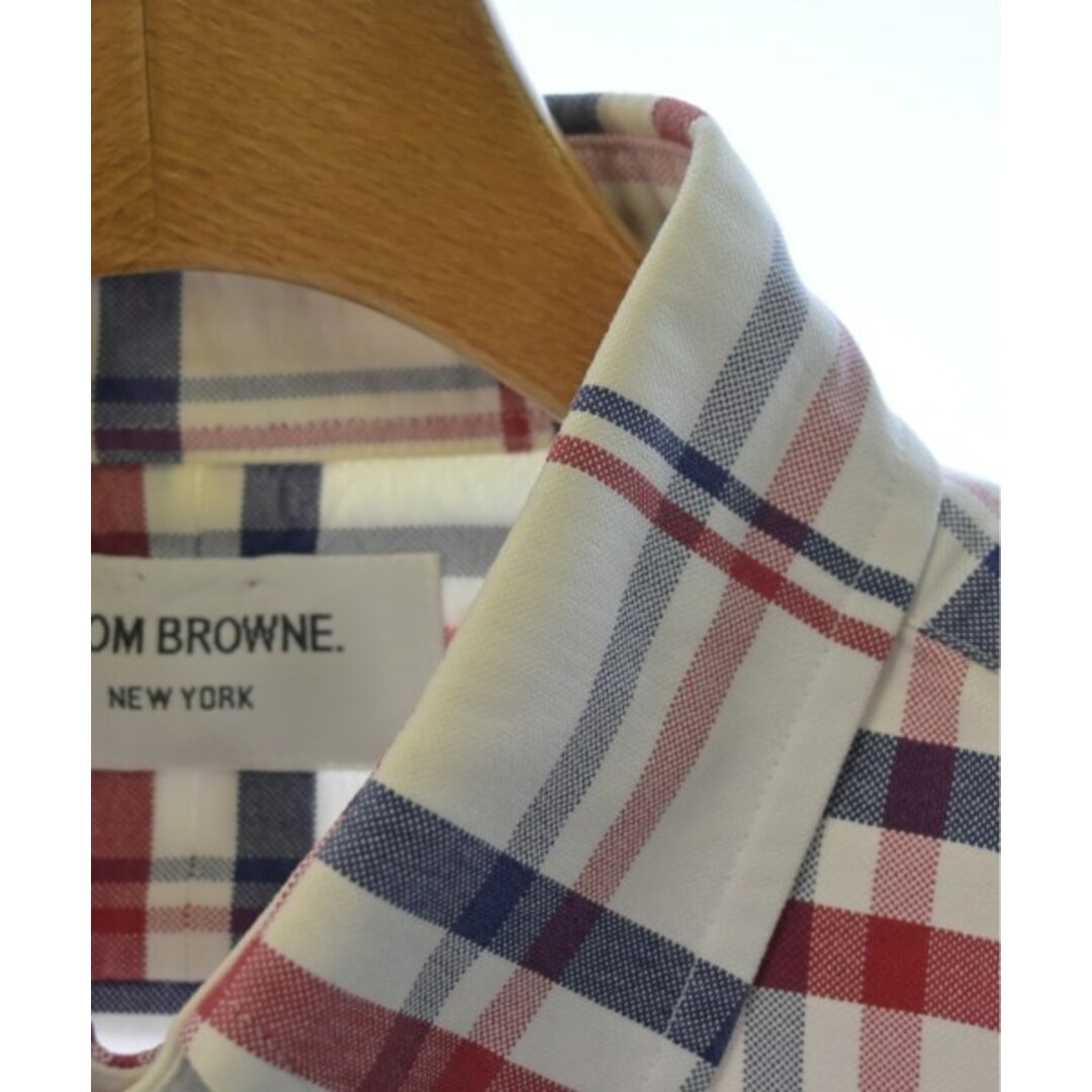 THOM BROWNE(トムブラウン)のTHOM BROWNE カジュアルシャツ 2(M位) 白x赤x青(チェック) 【古着】【中古】 メンズのトップス(シャツ)の商品写真