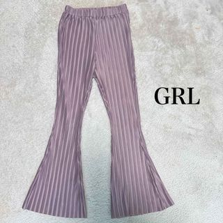 グレイル(GRL)のグレイル GRL プリーツフレアパンツ fo1223(カジュアルパンツ)