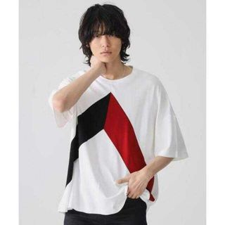 【STUDIOUS】ブロッキングビッグシルエットTシャツ