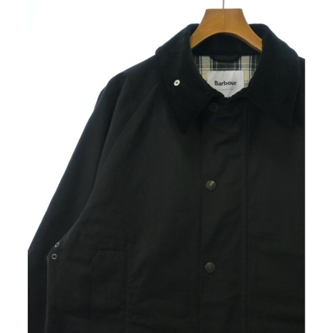 Barbour(バーブァー)のBarbour バブアー ステンカラーコート 38(M位) 黒 【古着】【中古】 メンズのジャケット/アウター(ステンカラーコート)の商品写真