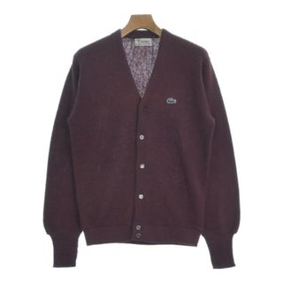 IZOD LACOSTE アイゾッドラコステ カーディガン -(M位) エンジ 【古着】【中古】(カーディガン)